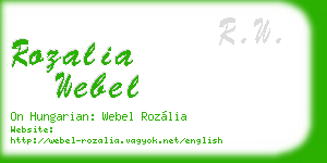 rozalia webel business card